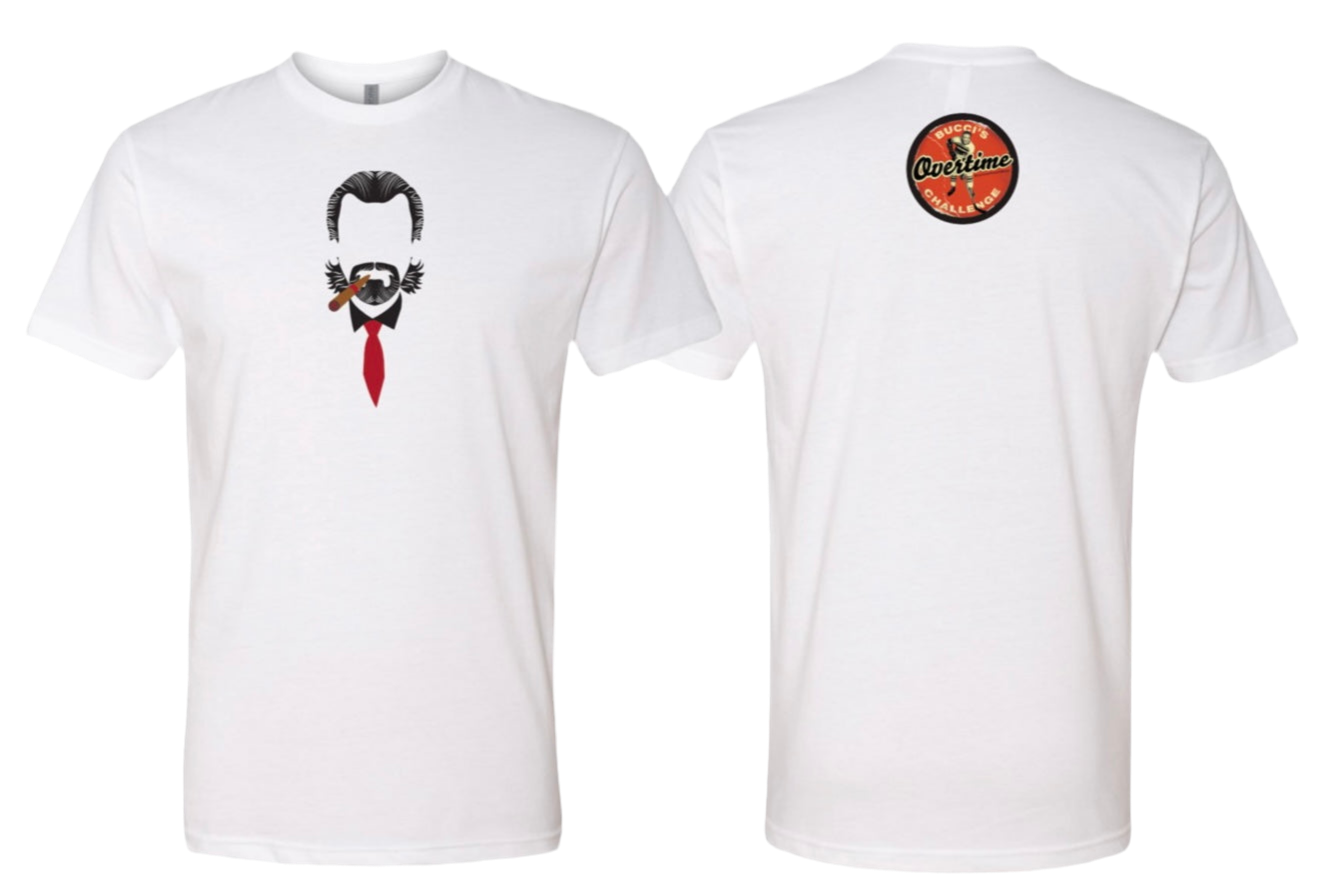 Barry Melrose/BucciOT Crispy White T shirts (ALL SIZES IN STOCK)